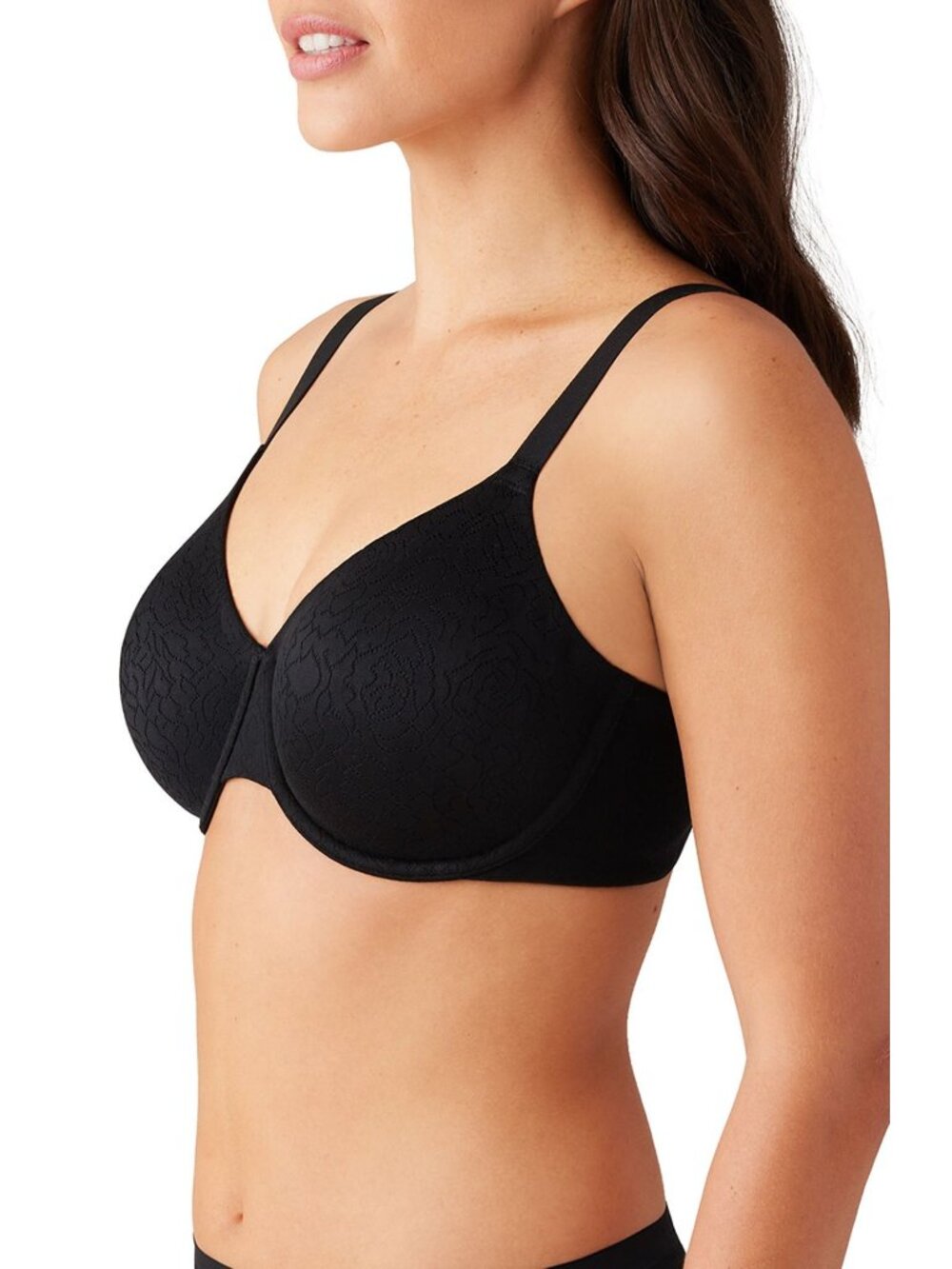 🆕WACOAL Inside Job Full Unpadded Underwire Bra 38G Black #855345 - Picture 3 of 8